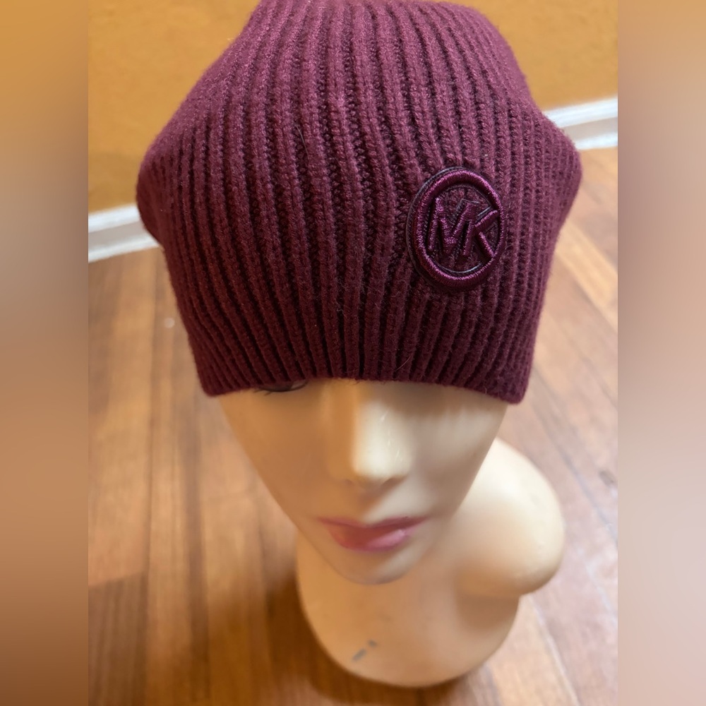 Michael Kors Burgundy Knit Hat